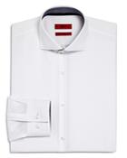 Hugo Jery Solid With Geometric Detail Slim Fit Dress Shirt