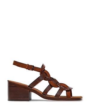 Clergerie Women's Vick Square Toe Block Heel Sandals