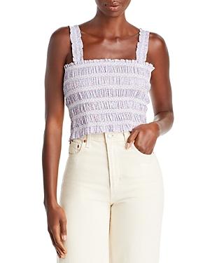 French Connection Elao Rhodes Printed Smocked Sleeveless Top