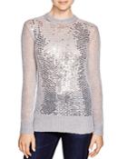 Michael Michael Kors Sequined Open Knit Sweater