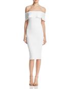 Kendall And Kylie Off-the-shoulder Ribbed Sheath Dress