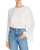Aqua Bell-sleeve Cropped Top - 100% Exclusive