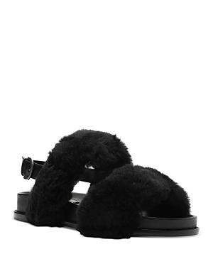 Alexandre Birman Women's Sport Fur Slingback Sandals