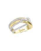 Bloomingdale's Diamond Crossover Ring In 14k White & Yellow Gold, 0.45 Ct. T.w. - 100% Exclusive