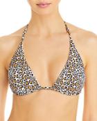 Aqua Swim Leopard Print Triangle Bikini Top - 100% Exclusive