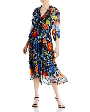 Kobi Halperin Taner Floral Print Midi Dress