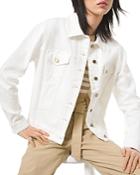 Michael Michael Kors Shrunken Boyfriend Jean Jacket In White