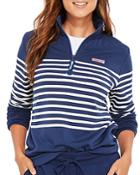 Vineyard Vines Dreamcloth Striped Zip Up Shirt