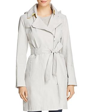 Vince Camuto Asymmetric Front Belted Trench Coat