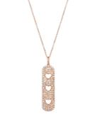 Bloomingdale's Champagne Diamond Heart Dog Tag Necklace In 14k Rose Gold, 1.05 Ct. T.w. - 100% Exclusive
