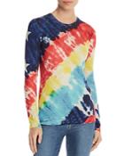 Aqua Cashmere Tie-dye Star-sleeve Cashmere Sweater - 100% Exclusive
