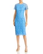 Eliaza J Illusion Sleeve Lace Sheath Dress