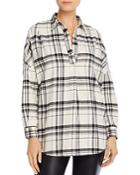 French Connection Brushed Rhodes Plaid Flannel Top