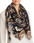 Tory Burch Happy Times Oversized Floral Print Scarf