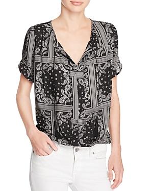 Aqua Bandana Print Top