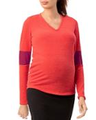 Stowaway Collection Elbow Trim Maternity Sweater