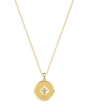 De Beers Forevermark Icon Medallion Necklace With Diamond Accent In 18k Yellow Gold, 22-24