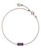 Bloomingdale's Amethyst & Diamond Accent Chain Bracelet In 14k Rose Gold - 100% Exclusive