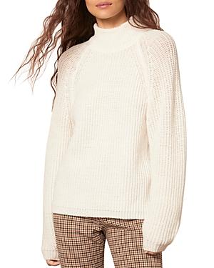 Cupcakes And Cashmere Griffith Mock Neck Rib Knit Sweater