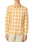 Sandro Tartan Orange Check Shirt
