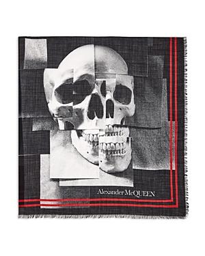 Alexander Mcqueen Skull Photo Collage Shawl