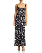 Nicholas Nina Square Neck Floral Print Maxi Dress