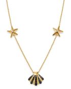Bloomingdale's Black, Brown & White Diamond Sea-inspired Necklace In 14k Yellow Gold, 17 - 100% Exclusive