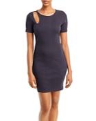 Monrow Ribbed Cutout Tee Dress