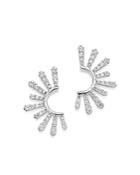 Bloomingdale's Diamond Half Starburst Drop Earrings In 14k White Gold, 0.50 Ct. T.w. - 100% Exclusive