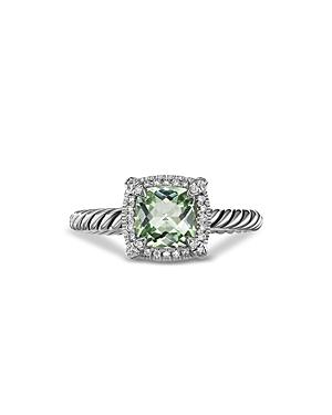 David Yurman Sterling Silver Petite Chatelaine Ring With Prasiolite & Diamonds - 100% Exclusive