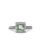 David Yurman Sterling Silver Petite Chatelaine Ring With Prasiolite & Diamonds - 100% Exclusive