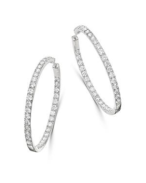 Bloomingdale's Diamond Inside Out Hoop Earrings In 14k White Gold, 2.90 Ct. T.w. - 100% Exclusive