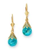 Bloomingdale's Floating Turquoise Drop Earrings In 14k Yellow Gold - 100% Exclusive