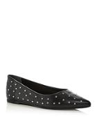 Schutz Women's Benia Studded Pointed Toe Flats