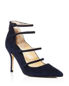 Ivanka Trump Dritz Suede Strappy Pointed Toe Mary Jane Pumps - 100% Exclusive