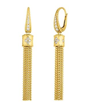 Roberto Coin 18k Yellow Gold Princess Diamond Tassel Drop Earrings