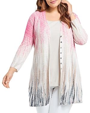 Nic+zoe Plus Painted Twirl Cardigan