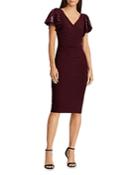 Lauren Ralph Lauren Sequined-sleeve Jersey Dress
