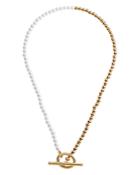 Baublebar Gia Simulated Pearl & Bead Color-blocked Toggle Necklace, 14