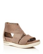 Eileen Fisher Perforated Nubuck Leather Sandals