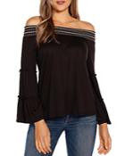 Belldini Tiered Sleeve Off-the-shoulder Top