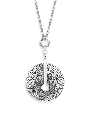 John Hardy Radial Sterling Silver Classic Chain Disc Pendant Necklace, 32