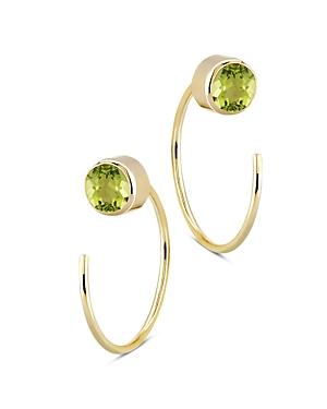 Bloomingdale's Peridot Stud And Front Back Hoop Earrings In 14k Yellow Gold - 100% Exclusive