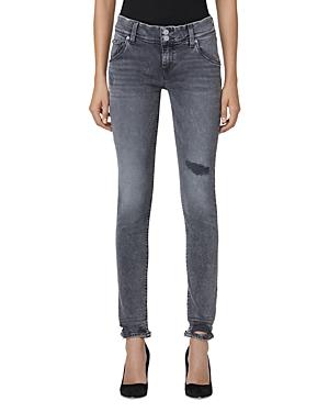 Hudson Collin Distressed Mid Rise Skinny Jeans In Thunderstruck