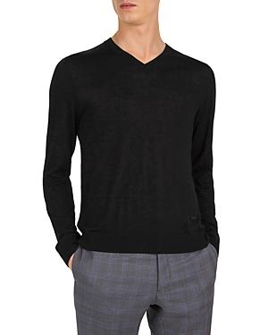 The Kooples Faux Leather Trim Sweater
