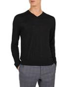 The Kooples Faux Leather Trim Sweater