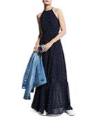 Michael Michael Kors Perfect Dots Halter Maxi Dress