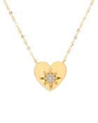 Moon & Meadow Diamond Heart Pendant Necklace In 14k Yellow Gold, 0.09 Ct. T.w. - 100% Exclusive