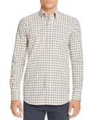 Canali Check Woven Classic Fit Button Down Shirt