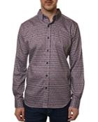 Robert Graham Lassen Cotton Harlequin Print Tailored Fit Button Down Shirt